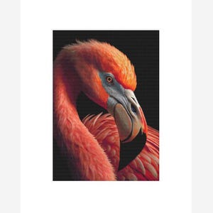 Flamenco punto de cruz, patrón flamenco, punto de cruz pájaro, pájaro rosa punto de cruz, punto de cruz flamenco, pajaros punto de cruz