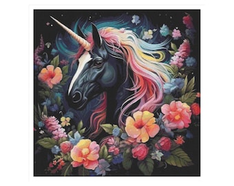 Unicornio punto de cruz, caballo punto de cruz, unicornio, punto de cruz, arcoiris punto de cruz, patron unicornio, patrón fantasía, magia