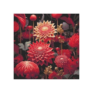 Red flowers cross stitch, cross stitch bouquet, cross stitch wild flowers, red flowers pattern, cross stitch exotic flowers, garden pattern