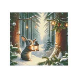 Cross stitch rabbit pattern, rabbit cross stitch, bunny cross stitch, cross stitch pattern, forest cross stitch, Christmas pattern rabbit