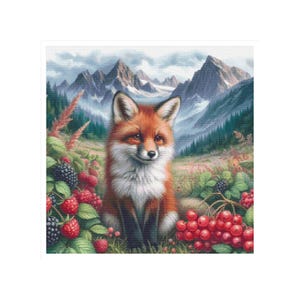 Cross stitch fox pattern, cross stitch fox, forest cross stitch, cross stitch fox, keeper pattern, fox cross stitch, cross stitch foxes