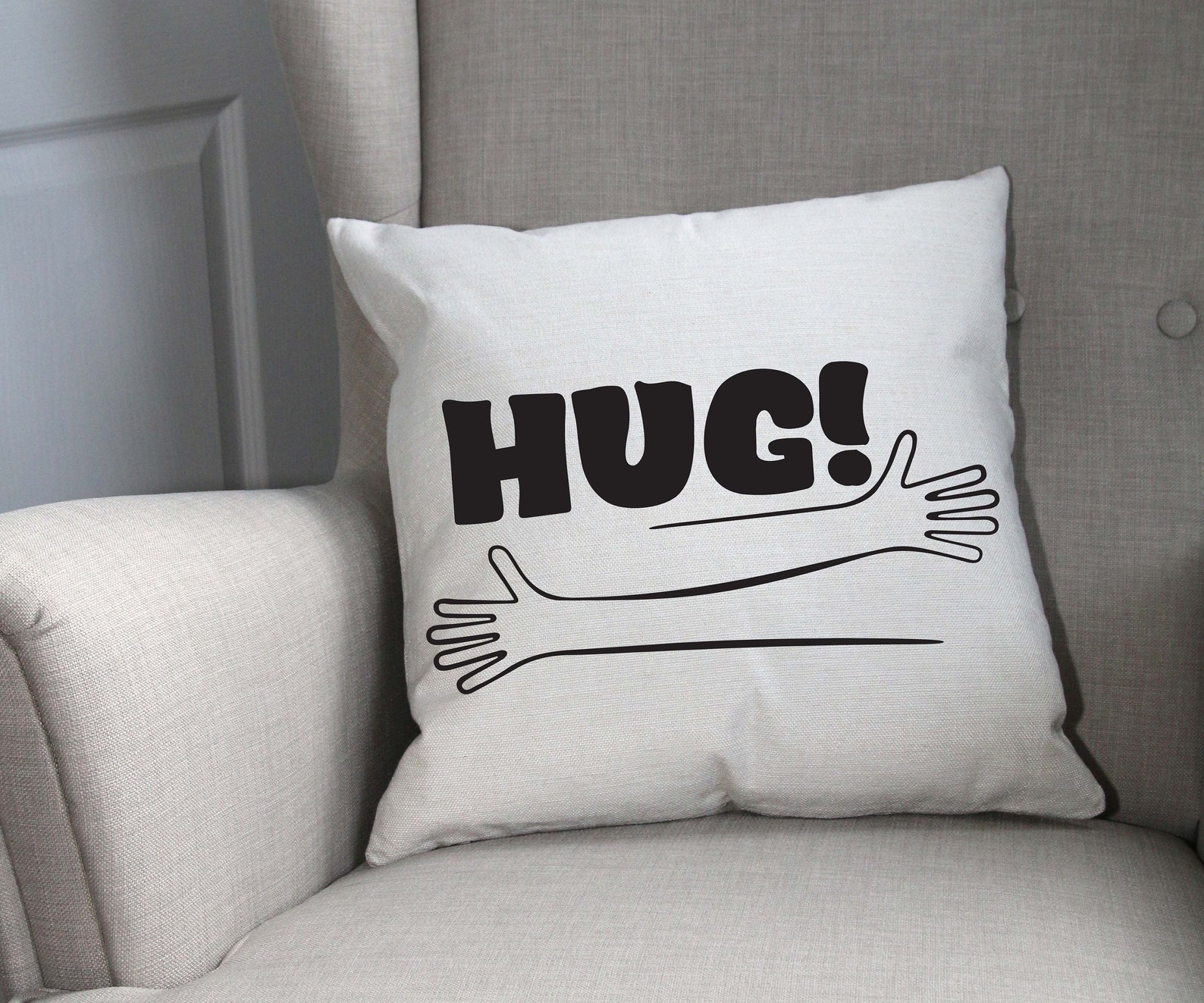 Virtual Hug Pillow Cover Cushion Cover Gift Miss You Gift Etsy