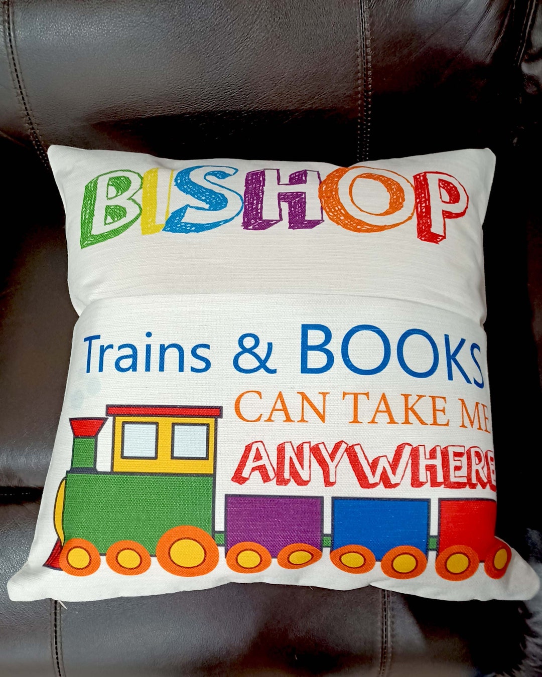 READING PILLOW COVER for Child Book Pillow Cover With Name Etsy Canada