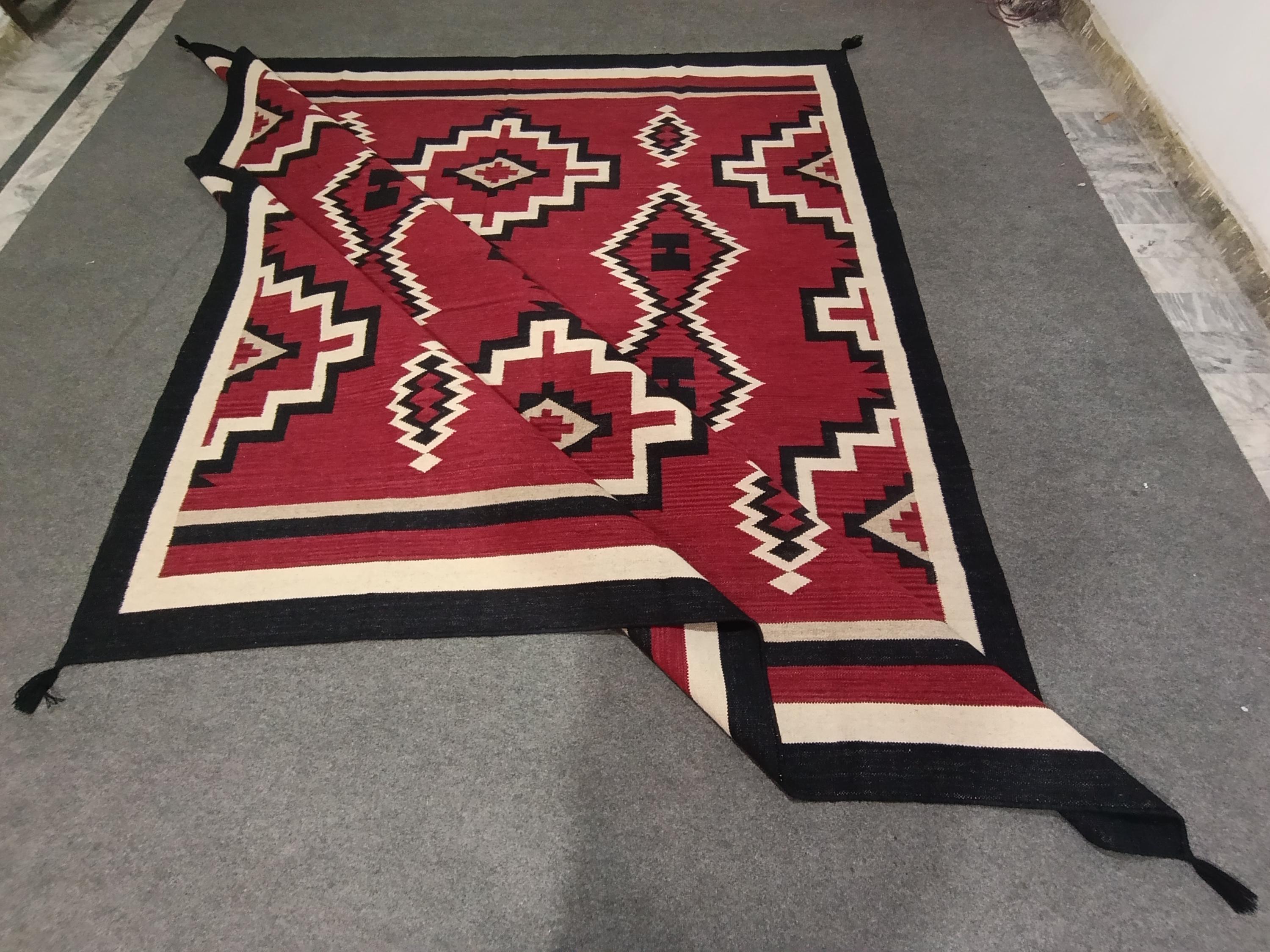 Navojo Rugs Red Navajo Rug, Navajo Bedroom Rug, Custom Rug, Made to Measure Rug ...
