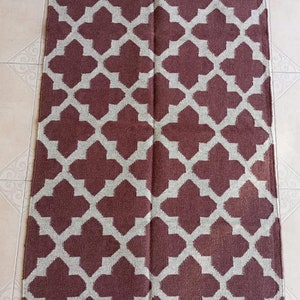 Dywan Rust Navajo, dywan beżowy i rdzawy, dywan Long Navajo, dywanik Navajo Runner, dywan niestandardowy, dywanik na schody, dywanik do korytarza, dywan Navajo, dywanik kilim do przedpokoju