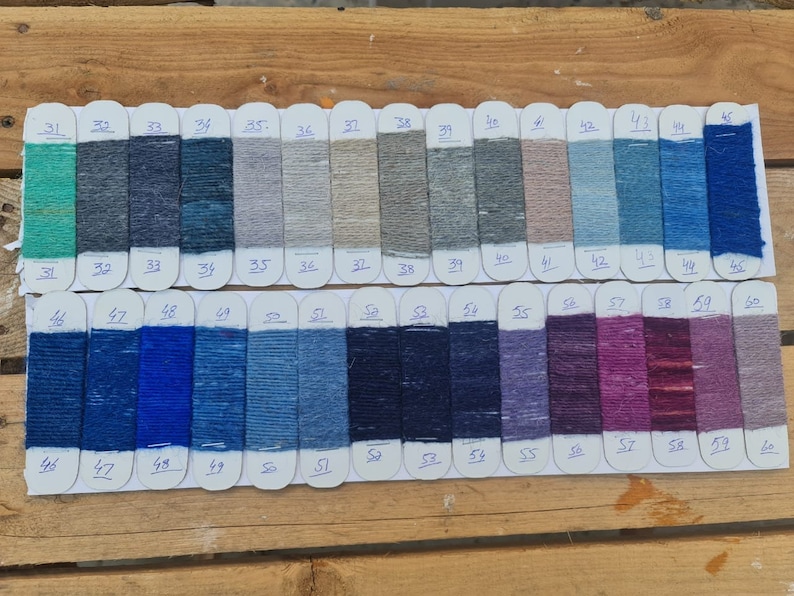 Wool Shade Card: 98 Colors for Custom Rugs & Kilims - Etsy
