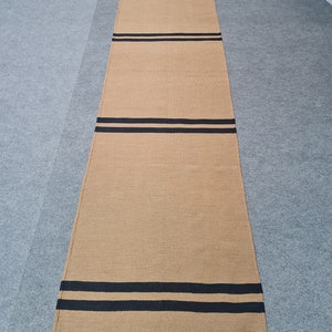 Alfombra de corredor, alfombra marrón y negra, corredor de alfombra minimalista, alfombra de pasillo, alfombra kilim, alfombra hecha a medida, alfombra de diseñador, alfombra de corredor a medida de varios tamaños