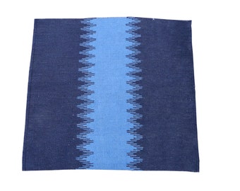 Blue Kilim Rug: Flat Weave Area Rug
