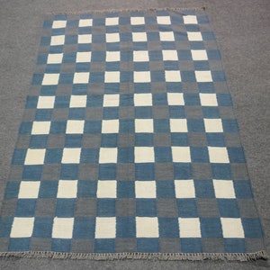 Tappeto a scacchi, tappeto a scacchi, tappeto a quadri bufalo, tappeto misura personalizzato, tappeto area 8x10, tappeto 9x12, tappeto 4x6, tappeto kilim 5x8, tappeto dhurrie, tappeto personalizzato