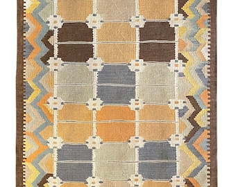 Alfombra Kilim Escandinava: Tejido Plano Turco Multicolor