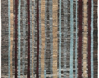 Striped Moroccan Berber Rug: Custom Wool Area Rug