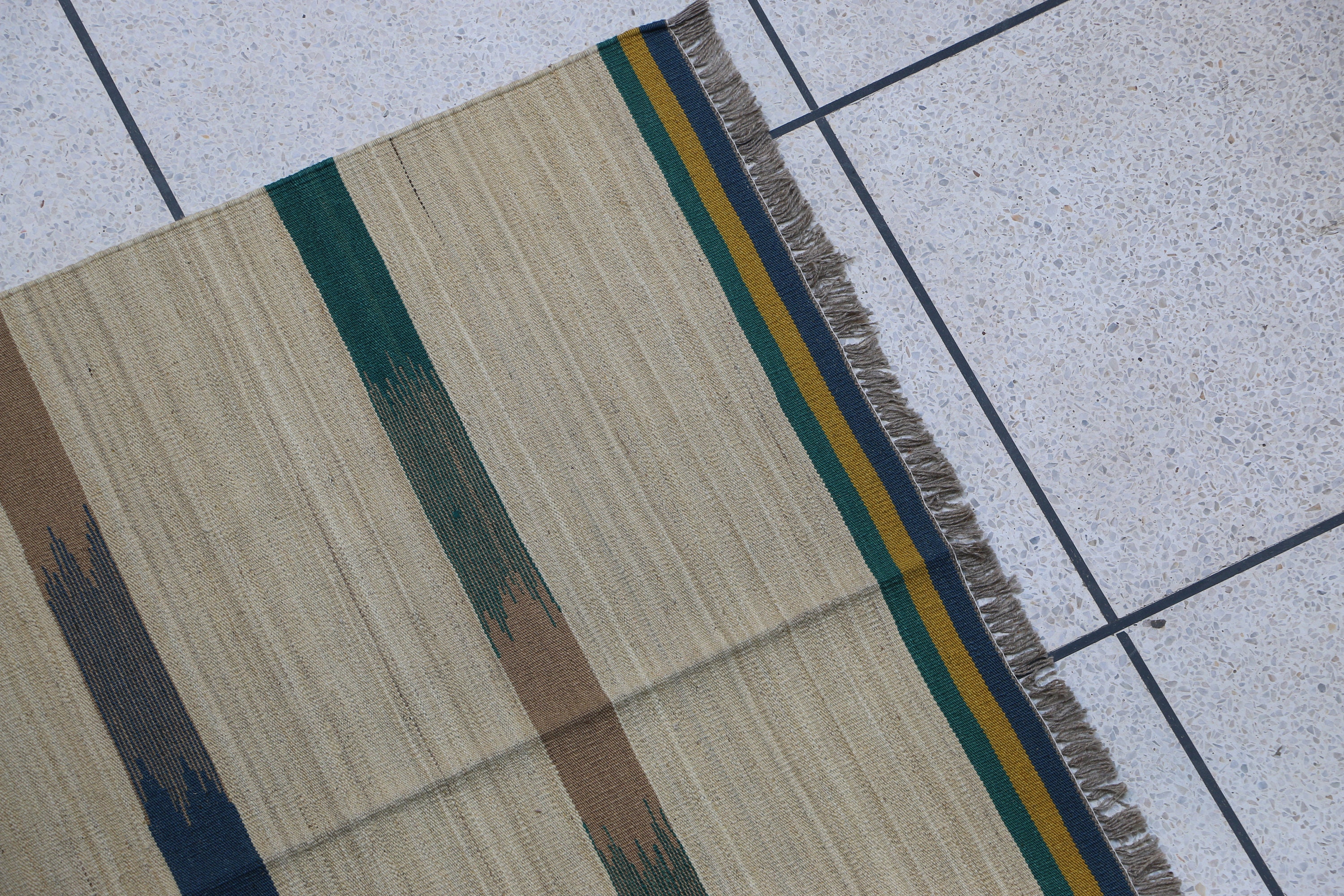 8x10 rug striped kilim rug dhurrie rug flat weave rug Etsy