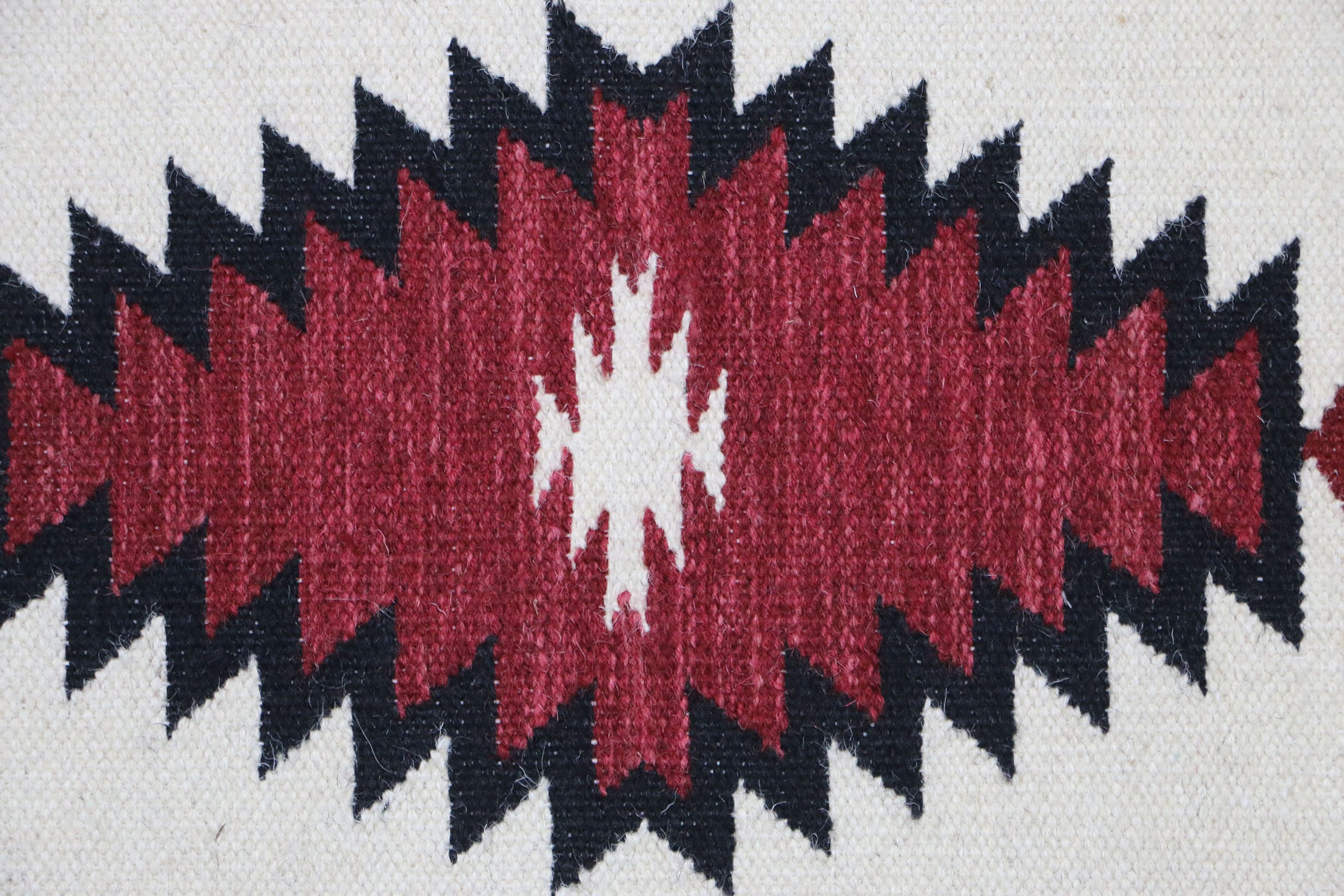 Red and White Navajo Rug, Beige Navajo Runner Rug, Rust Wool Runner Rug ...