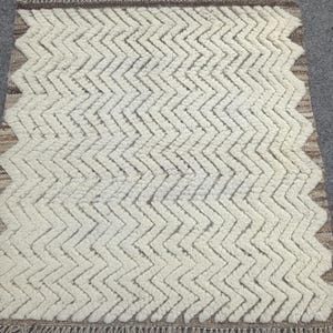 Beige brown Moroccan runner rug, wool rug runner, Corridor rug, Turkish runner rug, beige brown stair rug, entrance rug, stair runner rug