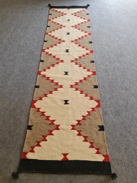 Navajo rug, Navajo runner rug, custom rug, made to measure rug, personalized rug, wool rug, authentic Navajo rug, hallway rug, kilim rug