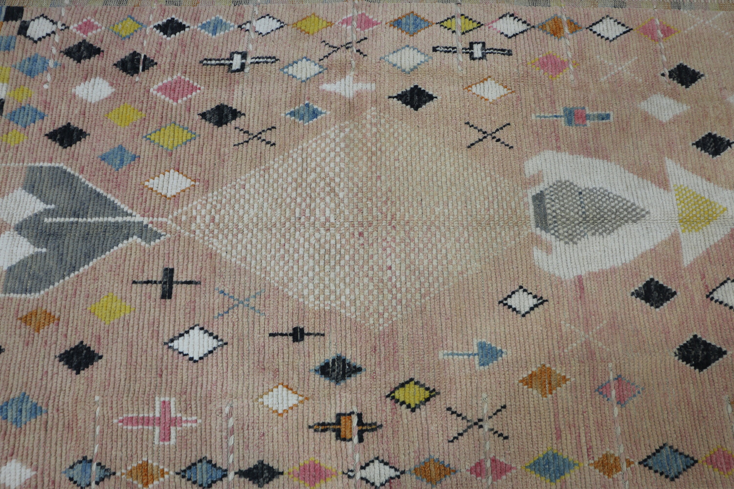 Pink Arabic Rug Pink Berber Rug: Multicolor Moroccan Knotted Rug - Etsy