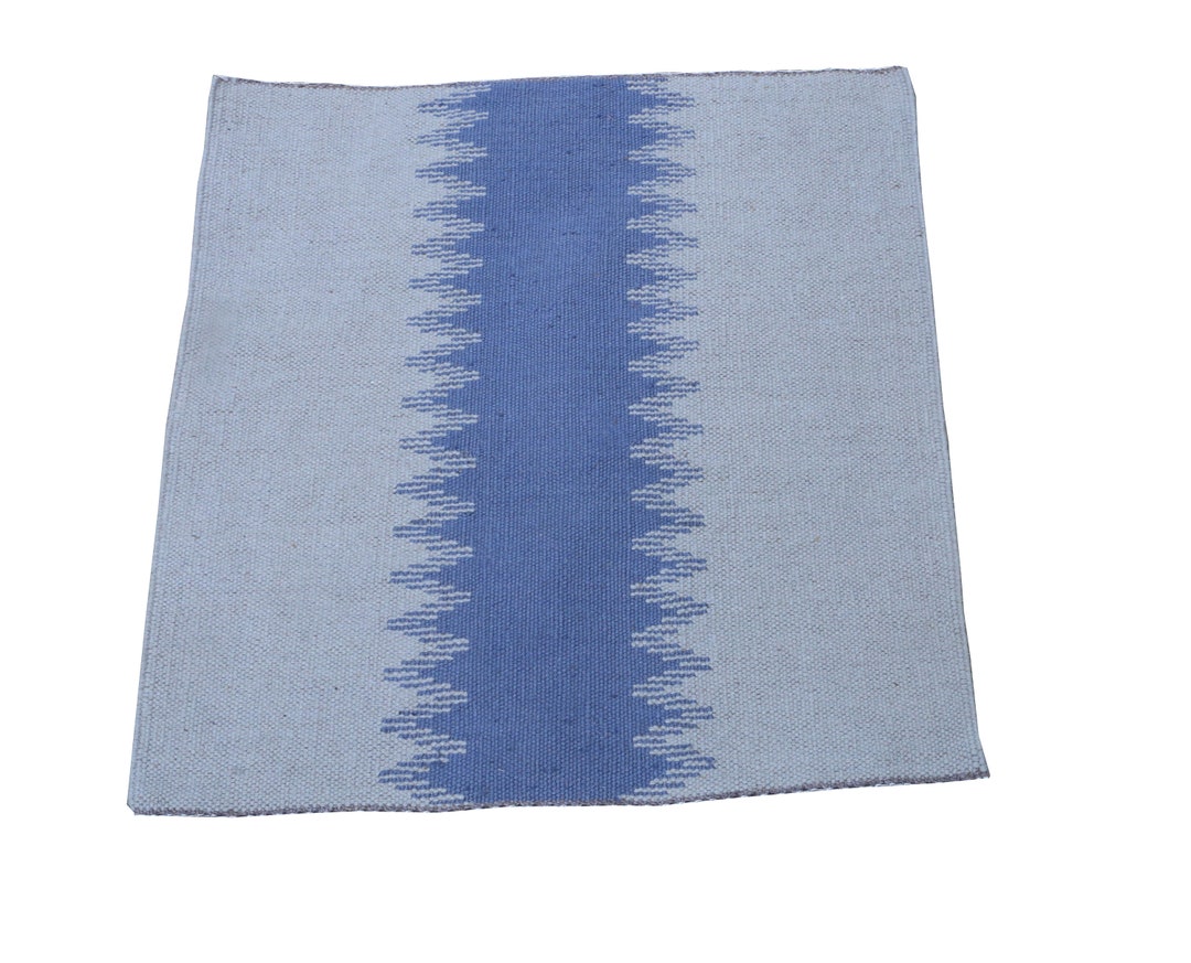 Blue and Grey Rug, Area Rug, Living Room Rug, Bedroom Rug, Dhurrie Rug