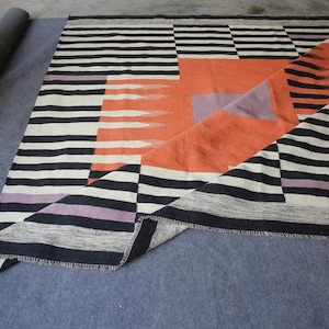 Designer Teppich, Wohnzimmer Teppich, Schlafzimmer Teppich, kundenspezifischer Teppich, personalisierter Teppich, Kelim Teppich, Dhurrie Teppich, Flachgewebe Teppich, Wolle