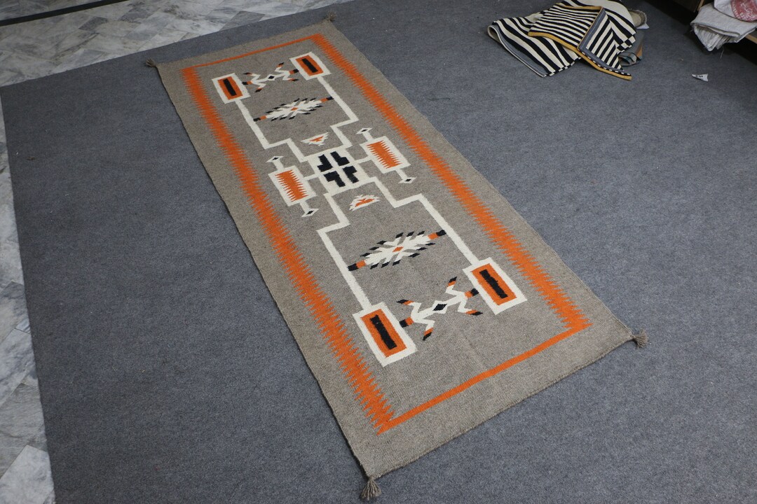 Navajo Rug, Navajo Runner Rug, Custom Rug, Made to Measure Rug, Stair Long Rug, Wool Rug