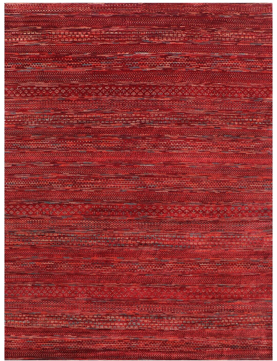 Red Striped Area Rug: Contemporary Gabba Design, Custom Sizes Available ...