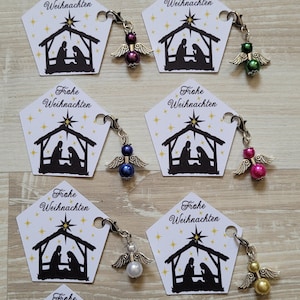 Weihnachtskarten mit Engel, Schutzengel, Frohe Weihnachten, Weihnacht, Geschenk, Karte, Krippe