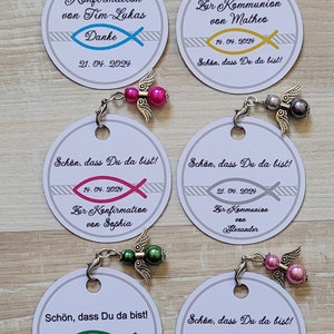Kommunion,  Konfirmation, Gastgeschenk, Schutzengel ,Wunschtext, Wunschfarbe, Personalisiert, Firmung, Karte