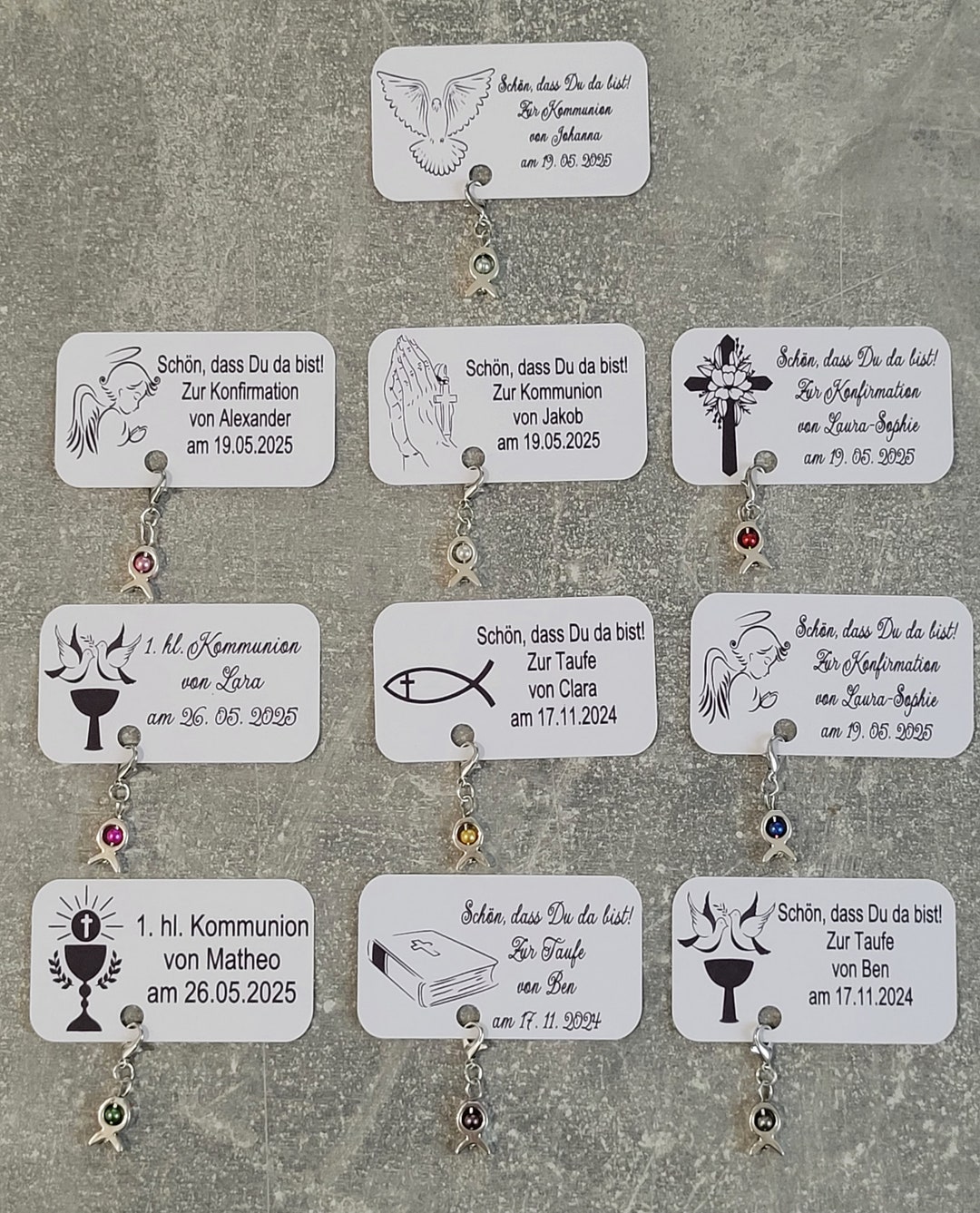 Motif Confirmation Guest Gift for Communion, Confirmation or Baptism, Cards With Desired ...