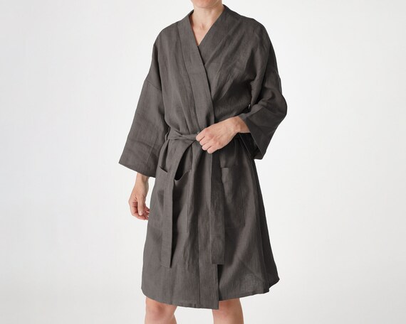 charcoal dressing gown womens