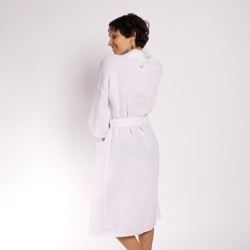 white kimono dressing gown