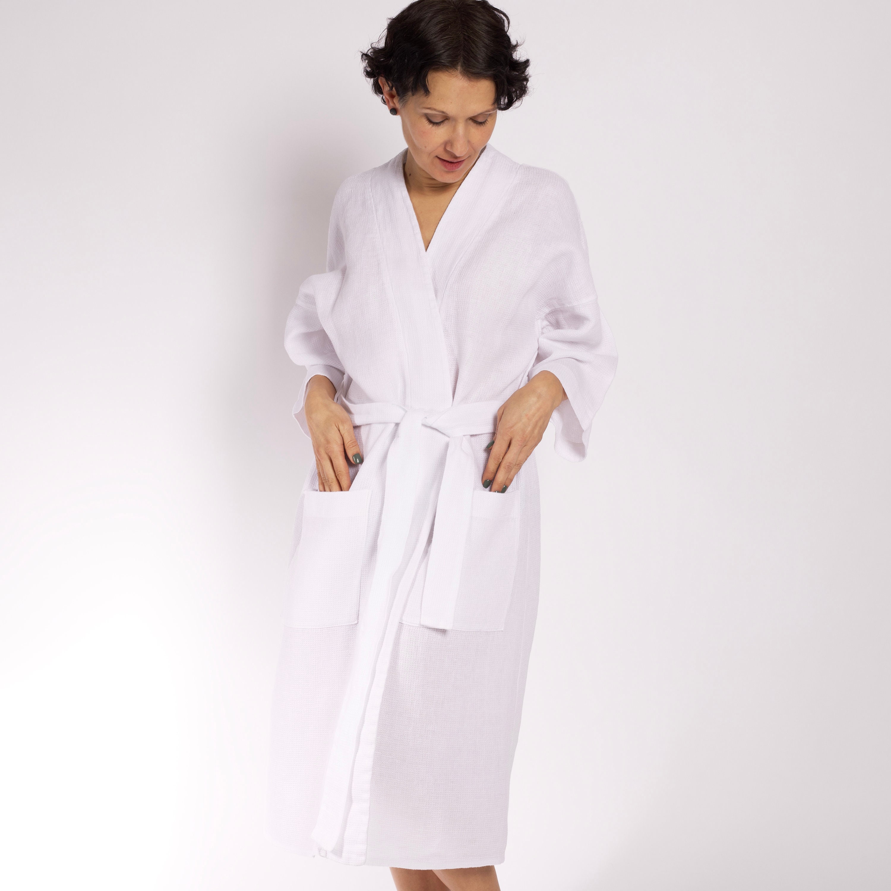 white kimono gown