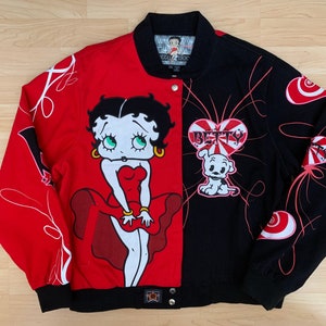 Vintage Betty Boop JH Design Bomber Jacket - Etsy