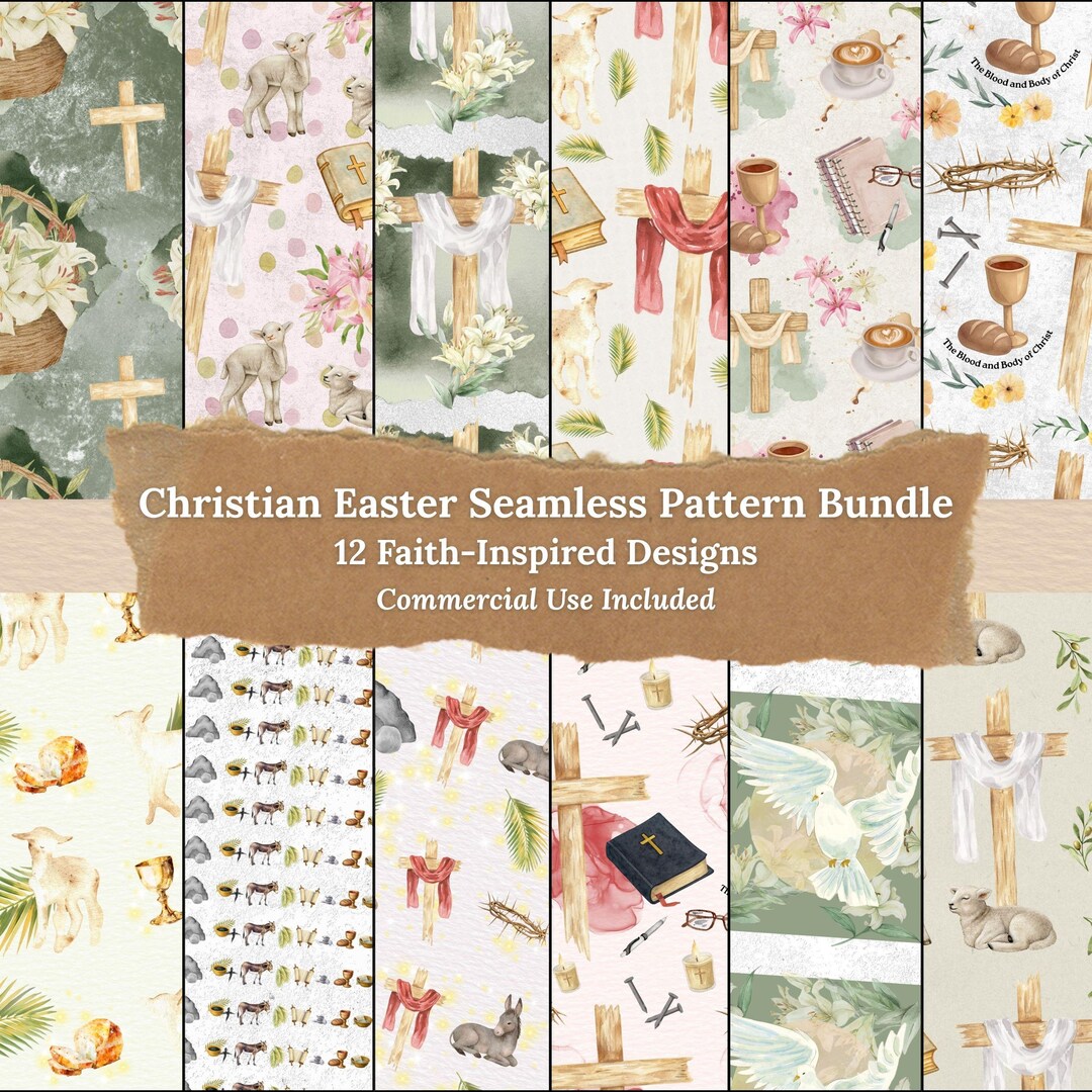 Christian Easter Pattern Bundle | Faith-inspired Designs (digital ...