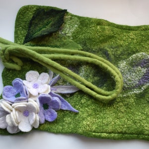 Felted and sewn wool bag Handbag Clutch bag Wool bag Bag felted wool Pouch felted wool image 2