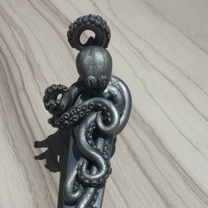 Octopus Nautical Interior Door Handle Original Art
