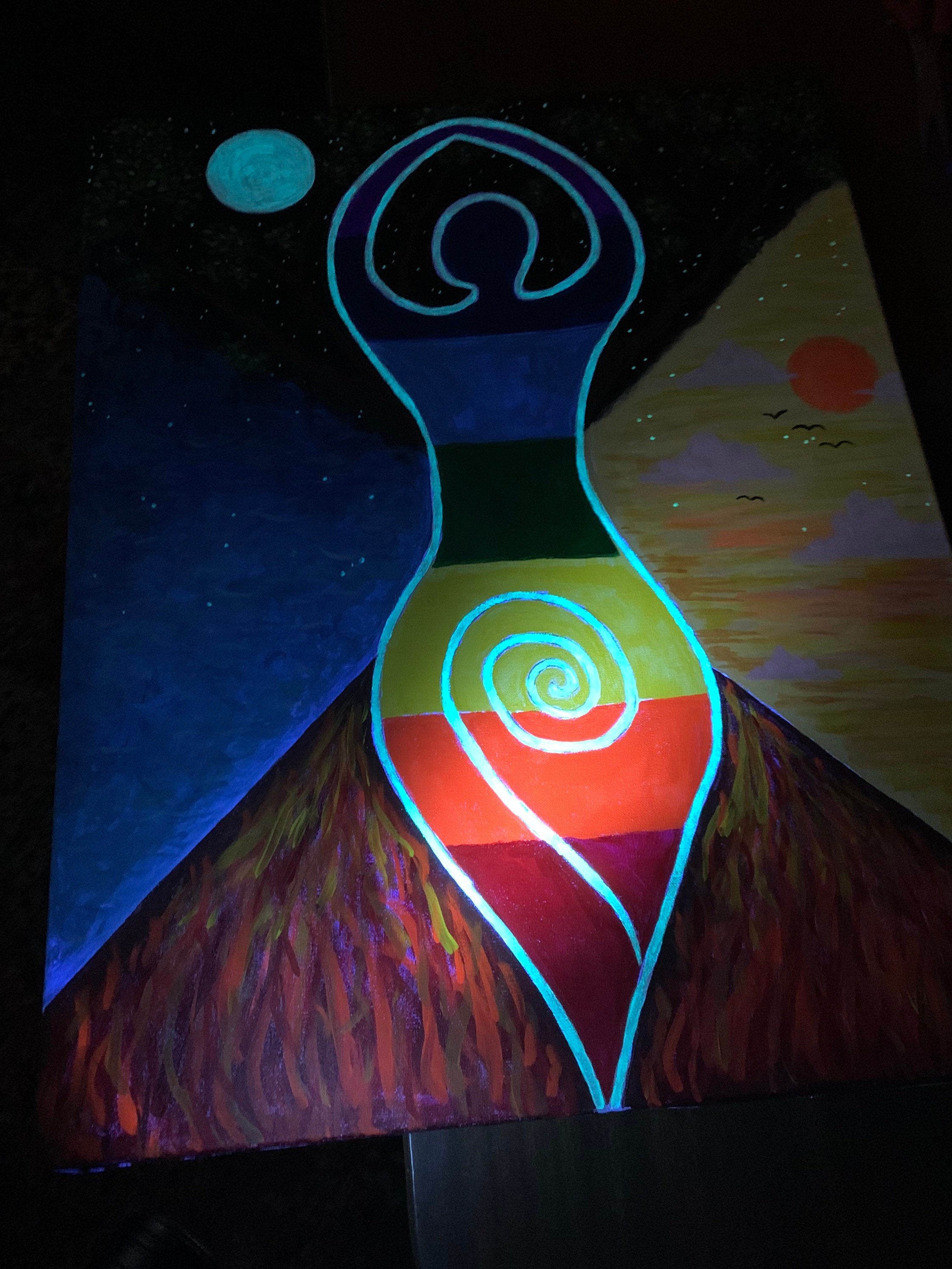 Regenboog Chakra Spiraal Godin - Etsy België, image size:2244x2992