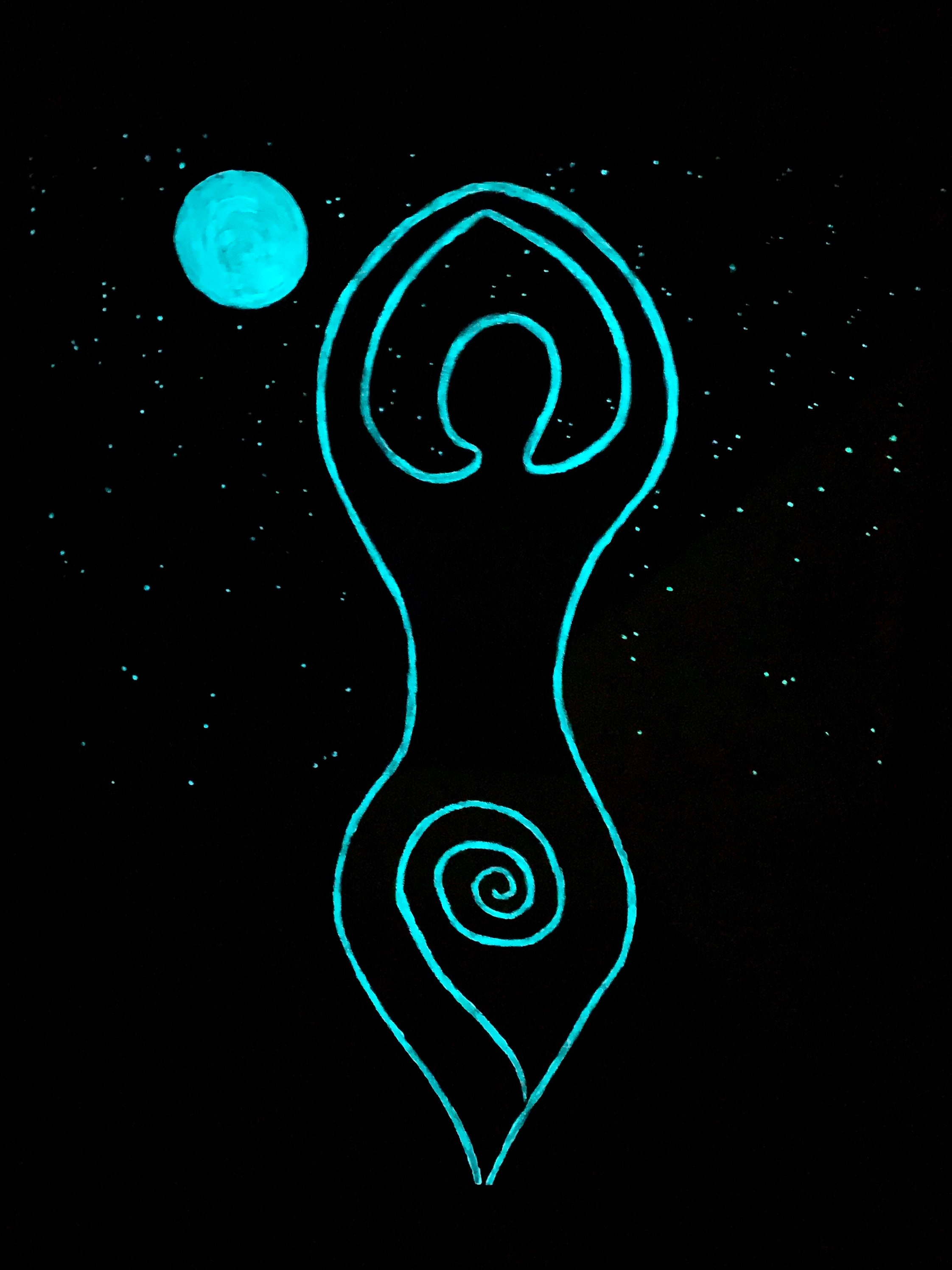 Regenboog Chakra Spiraal Godin - Etsy België, image size:2244x2992