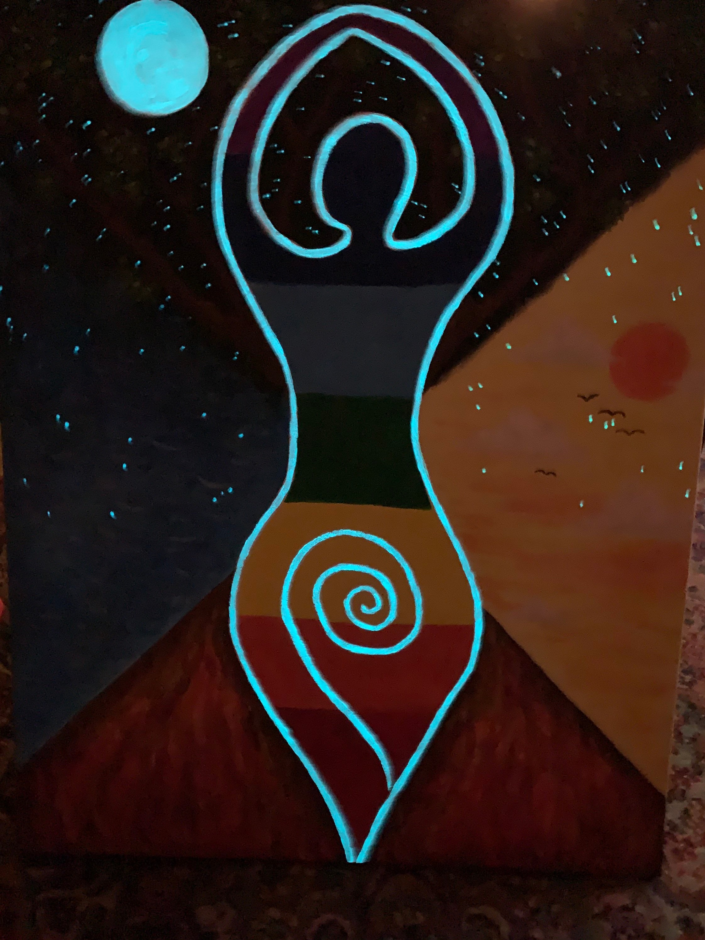 Regenboog Chakra Spiraal Godin - Etsy België, image size:2244x2992