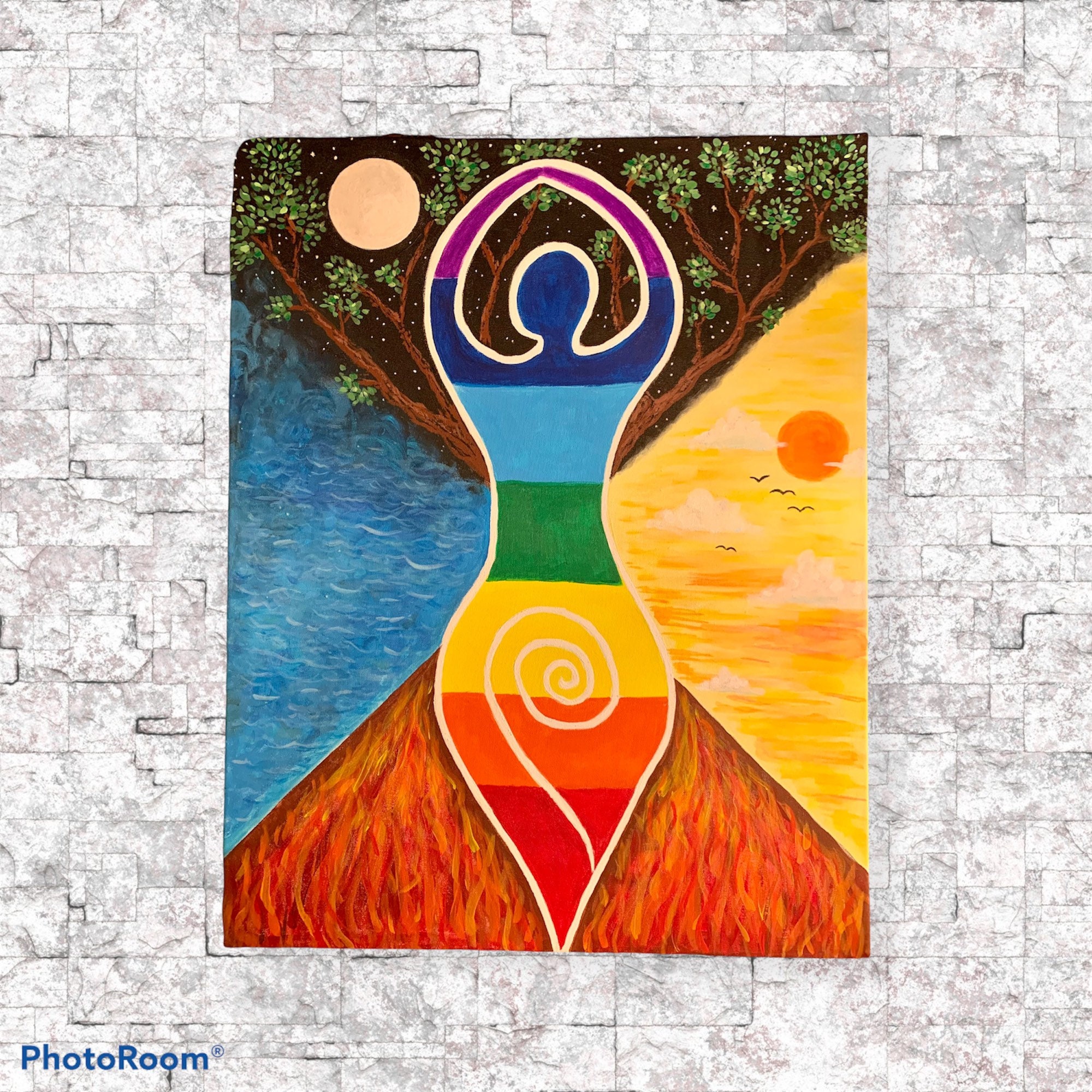 Regenboog Chakra Spiraal Godin - Etsy België, image size:2000x2000