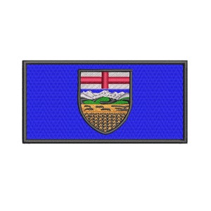 Embroidered Alberta Flag Patch by CPGear | With either Hook fastener backing OR Iron-On backing