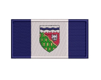 Embroidered North West Territories Flag Patch by CPGear | With either Hook fastener backing OR Iron-On backing