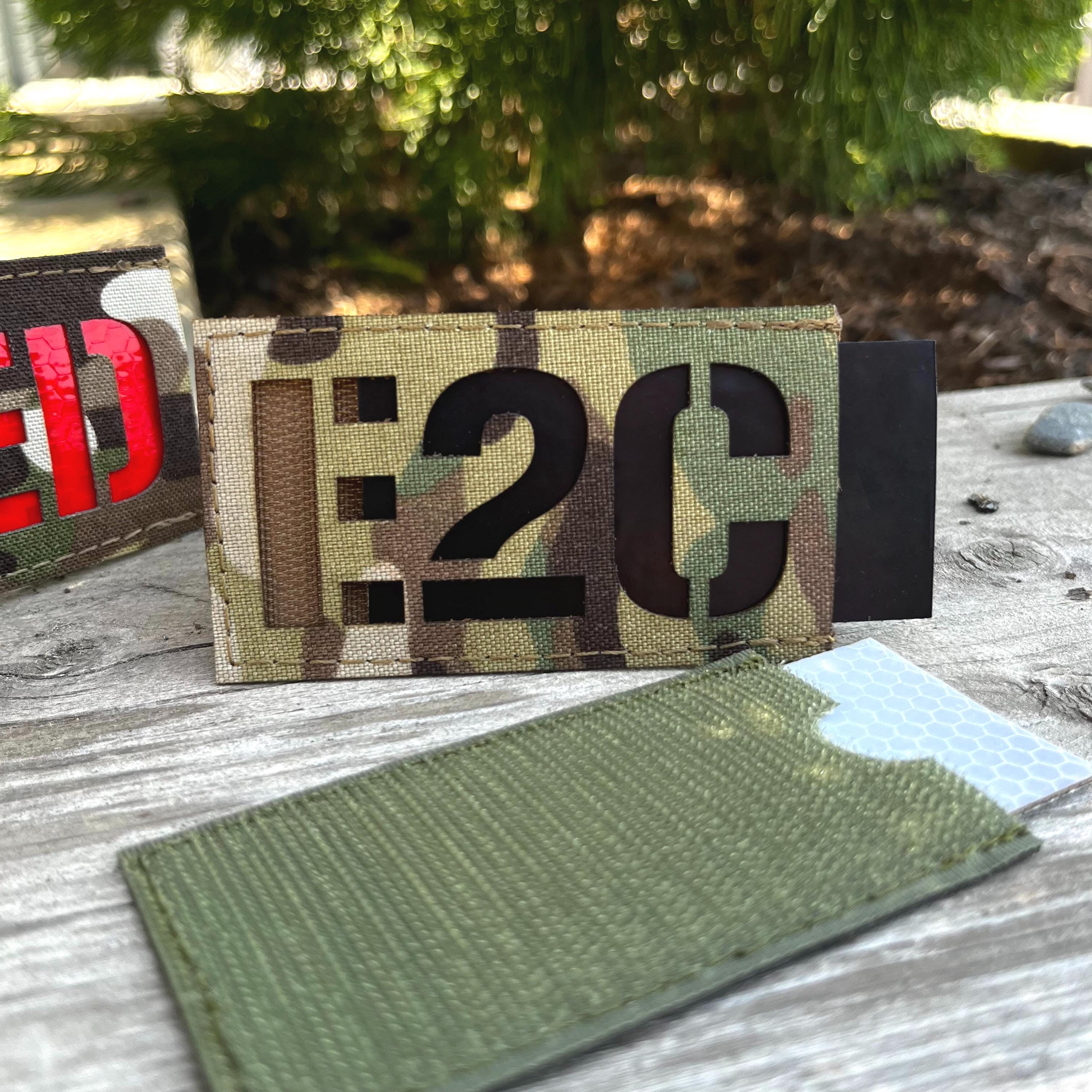 Reversible Reflective/black IR (infrared) Custom Call Sign Patch | 2 X 3.50