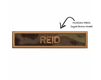 Mini Military Nametapes | Fits most tactical koozies + Beer Vests | With Hook Fastener backing, 0.80&quot; x 3.55&quot; in size