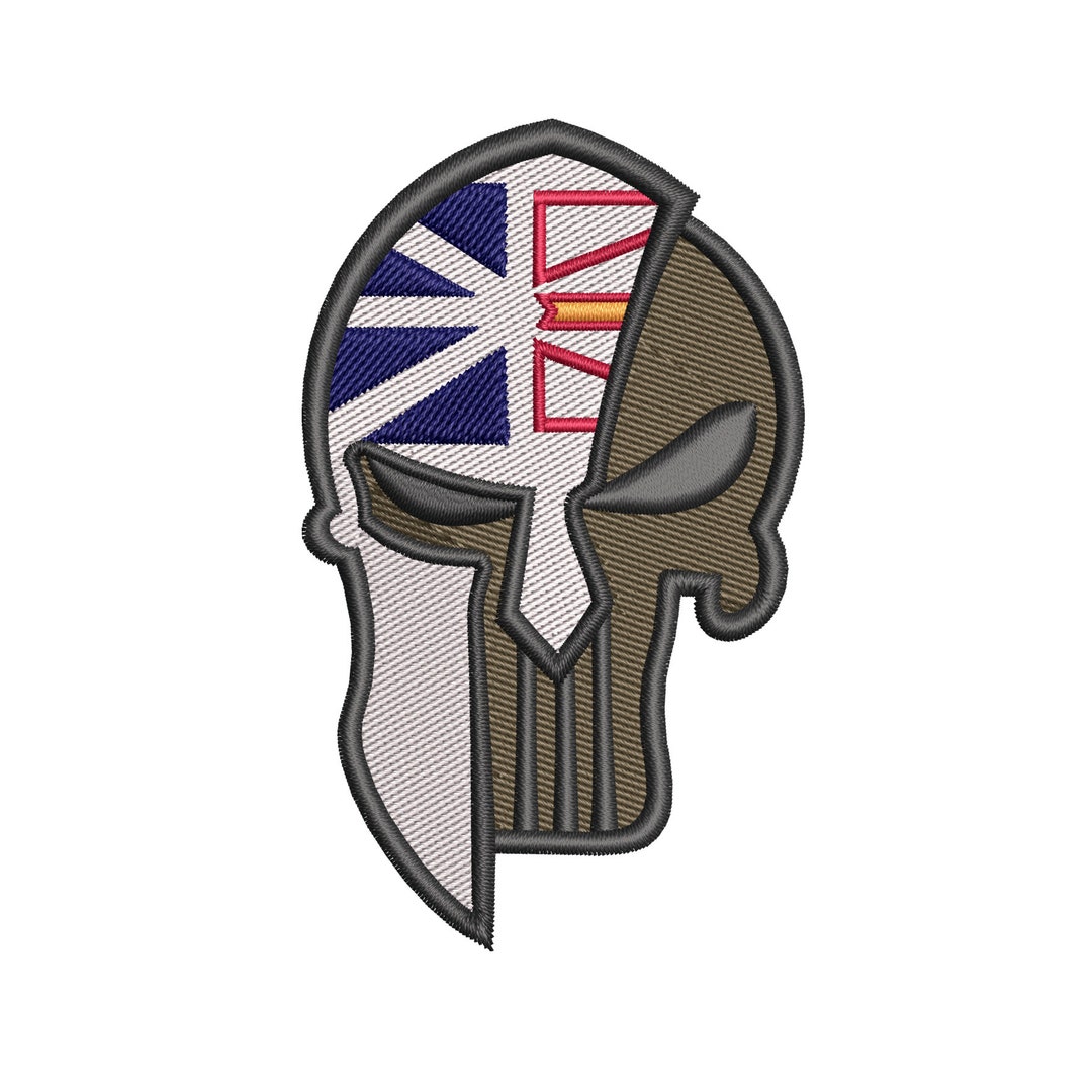 Patch Brodé Thermocollant "Punisher" - Diamètre 8 Cm - Motif Militaire - Pour Vêtements, Sacs Ou Casquettes