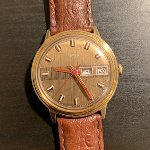 Men&#39;s 1975 TIMEX Mercury &quot;Barcode&quot; Day/Date Manual Wind