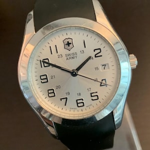 Men&#39;s Swiss Army Victorinox Silver Tone Infantry Watch