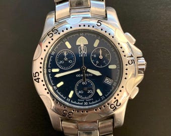 Men's ESQ Chronograph All Stainless Steel Swiss Watch