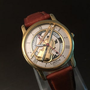 Cardinal Unisex Violin Skeleton Quartz Watch