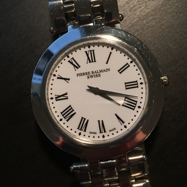 Vintage Men's Ultra Thin Pierre Balmain Swiss Watch