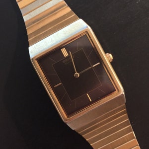 Not Working Men's Vintage Seiko 6530-5420 Gold Tank Quartz Watch