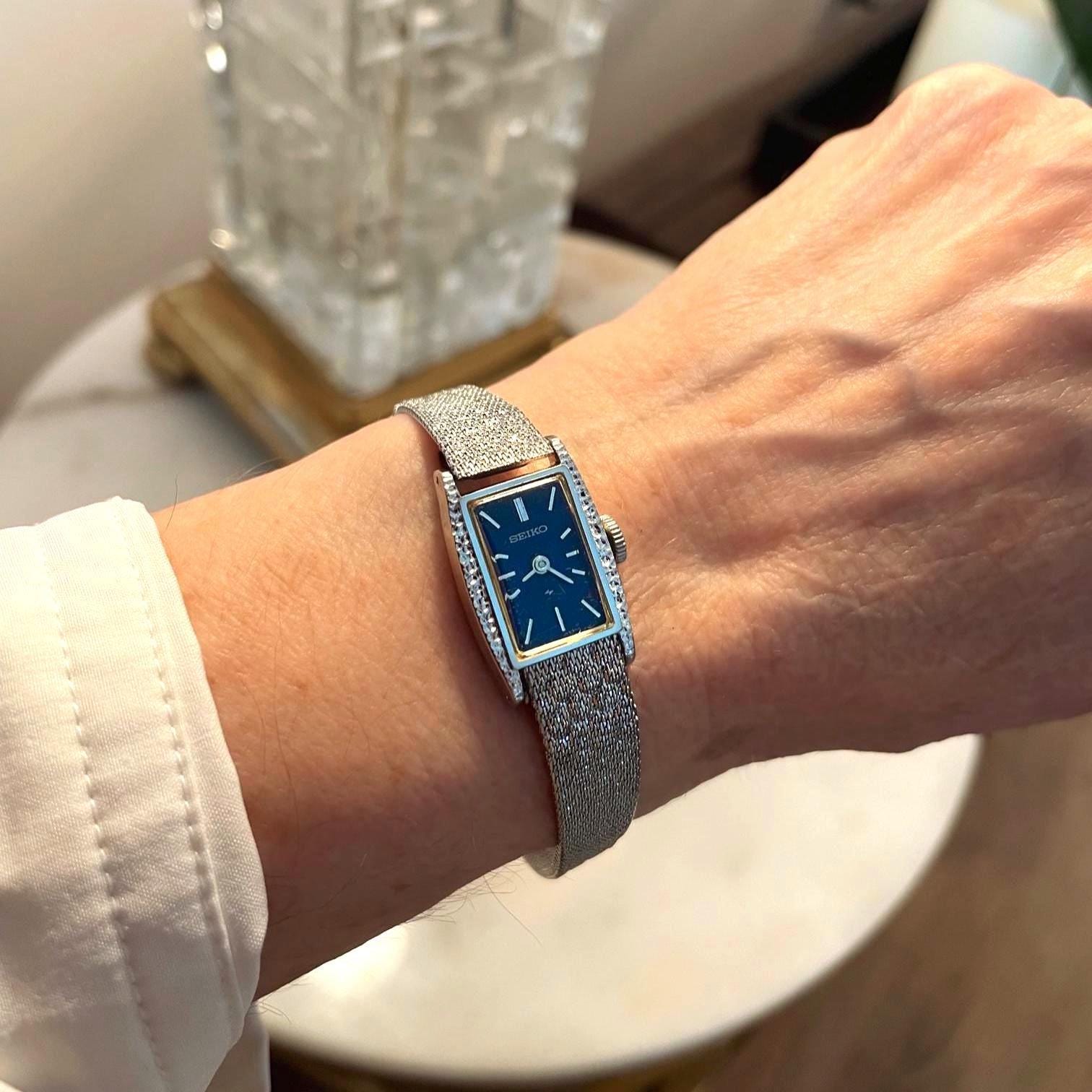 Seiko Tank Blue - Etsy